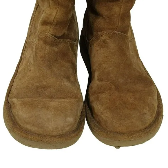 Ugg Knightsbridge Tall Boots 5119 Women Size 8 Brown Zipper Back Sheepskin