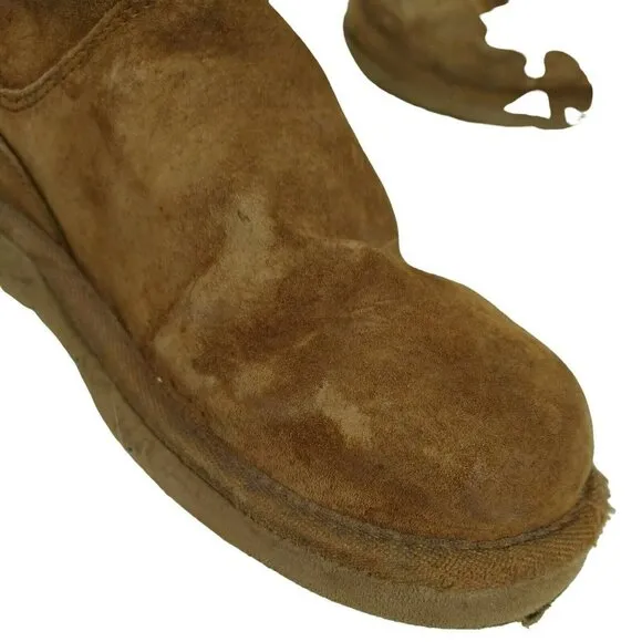 Ugg Knightsbridge Tall Boots 5119 Women Size 8 Brown Zipper Back Sheepskin