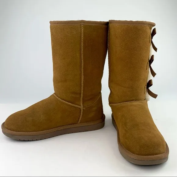 UGG Koolaburra Victoria Boots Bow Sheepskin Sz 5