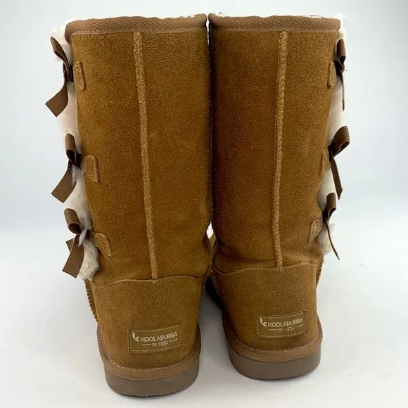UGG Koolaburra Victoria Boots Bow Sheepskin Sz 5