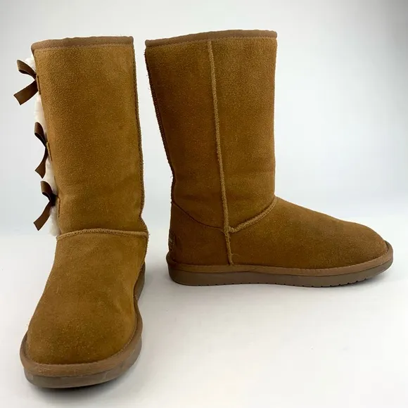 UGG Koolaburra Victoria Boots Bow Sheepskin Sz 5