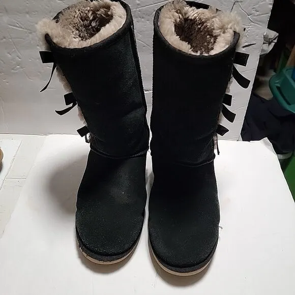 UGG KOOLABURRA Victoria Tall Womens Sz 11 Lined Winter Black Boots 1015875