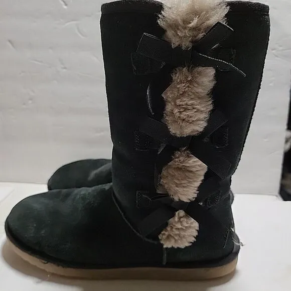 UGG KOOLABURRA Victoria Tall Womens Sz 11 Lined Winter Black Boots 1015875