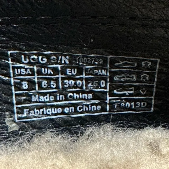 UGG Meena Black Suede Moccasins