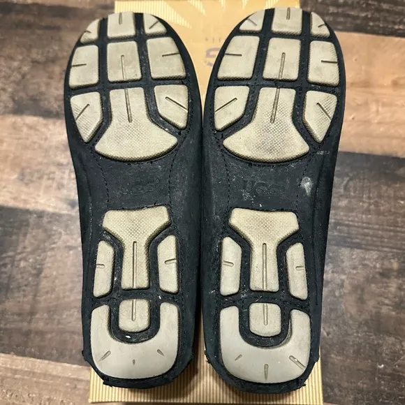 UGG Meena Black Suede Moccasins