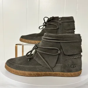 UGG Reid Womens Soft Suede Moccasins Size 10 Slate Gray