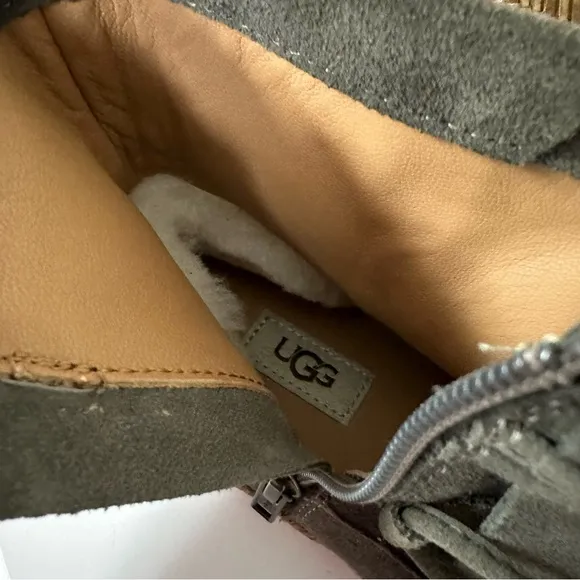 UGG Reid Womens Soft Suede Moccasins Size 10 Slate Gray