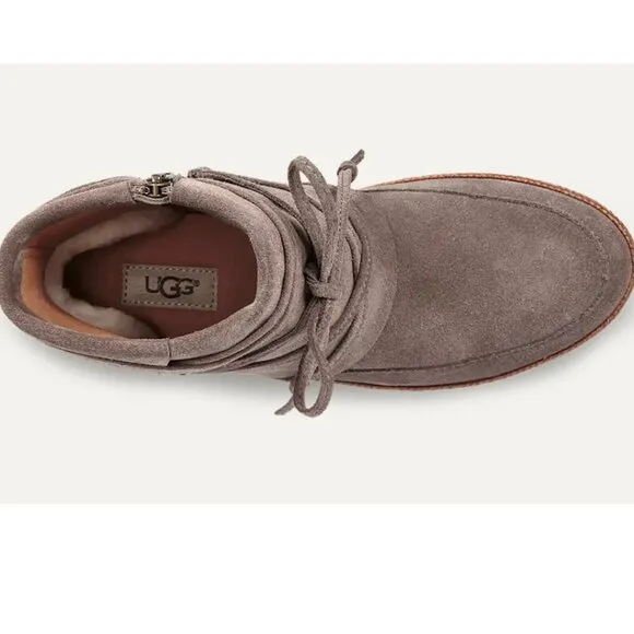 UGG Reid Womens Soft Suede Moccasins Size 10 Slate Gray