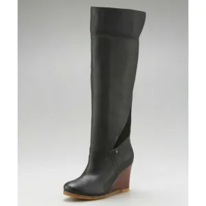 Ugg Revenna Leather Wedge Boots Size 9