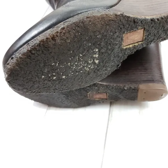Ugg Revenna Leather Wedge Boots Size 9
