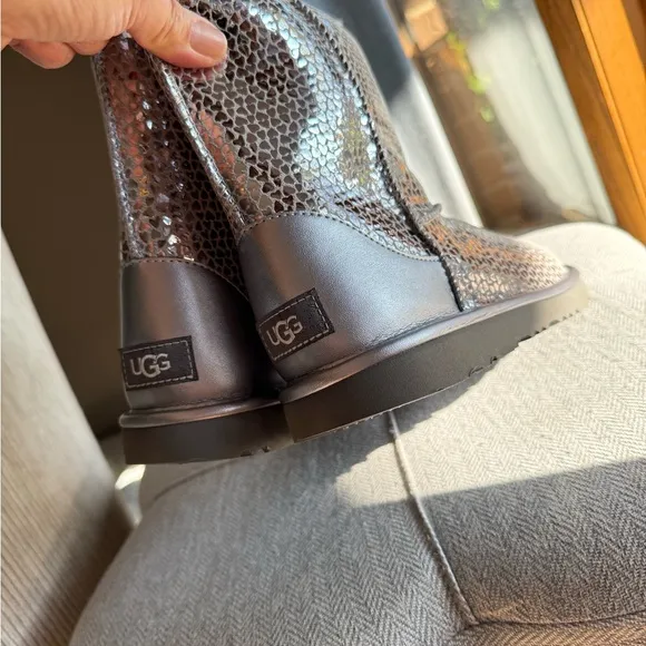 UGG Silver Sequin Ankle Boots