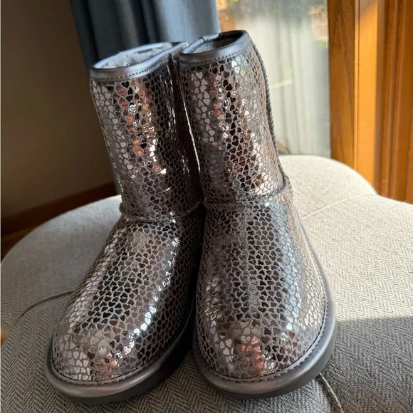 UGG Silver Sequin Ankle Boots