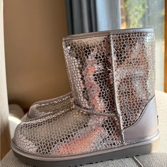 UGG Silver Sequin Ankle Boots