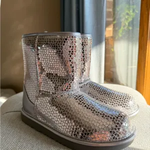 UGG Silver Sequin Ankle Boots