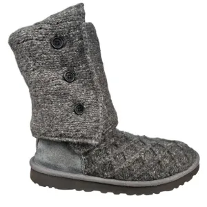 UGG Women’s Cardy Grey Knit Pull On Winter Boots Size US 8