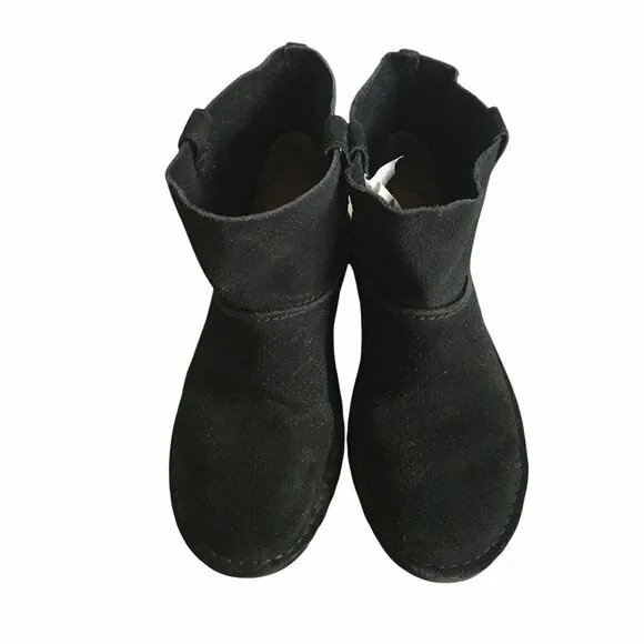 UGG Women’s Classic Unlined Mini Perf Ankle Boots Black Suede 8