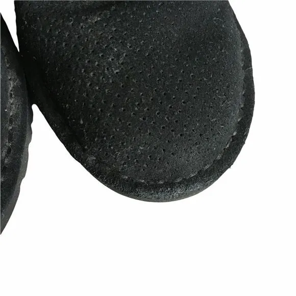 UGG Women’s Classic Unlined Mini Perf Ankle Boots Black Suede 8