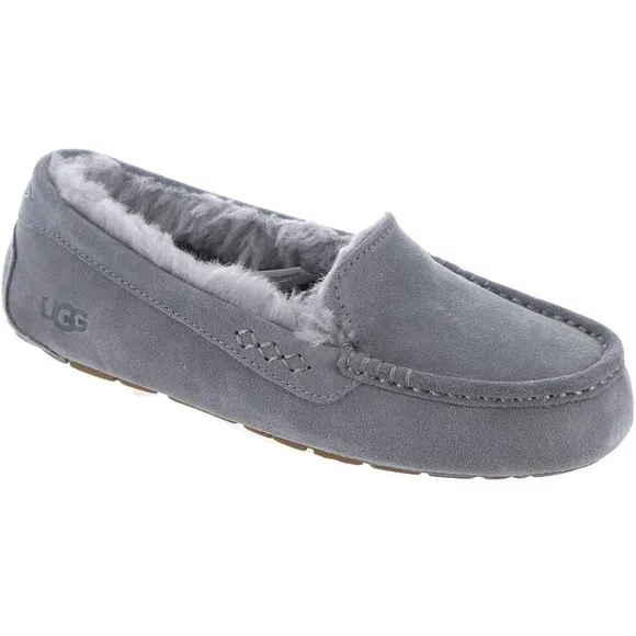 UGG Women's Gray Ansley Slipper Moccasins Size 8