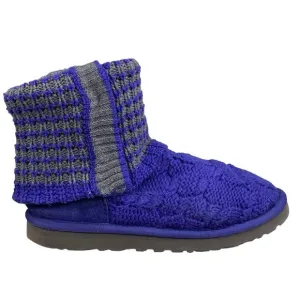 UGG Women's Leland Indigo Knit Cardy Pull On Winter Boots Size US 7