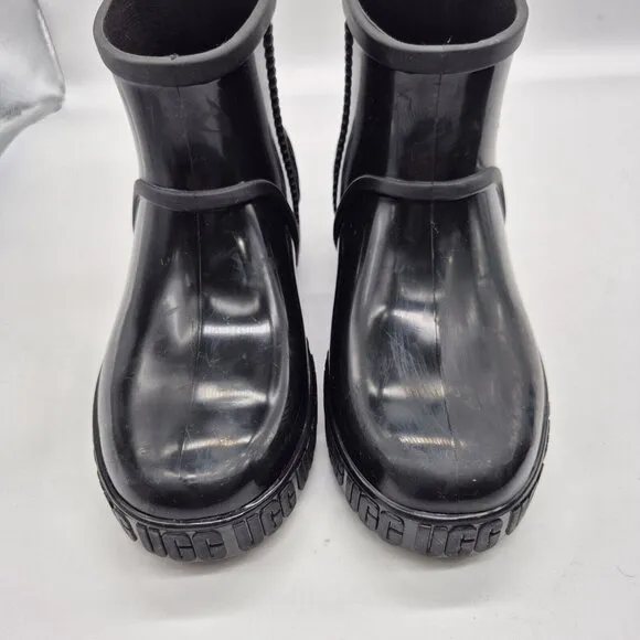 Ugg Youth Girls Rain Boots Size 13 Taffy Black  Drizlita Tpe