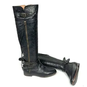 UGG Collection Nicoletta Scored Over-the-Knee Black Leather Boot size 6 1/2
