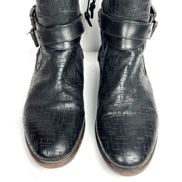 UGG Collection Nicoletta Scored Over-the-Knee Black Leather Boot size 6 1/2