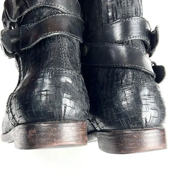 UGG Collection Nicoletta Scored Over-the-Knee Black Leather Boot size 6 1/2