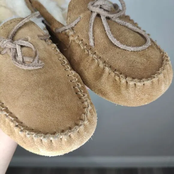Ugg Dakota Chestnut Suede Sheepskin Slippers Moccasins
