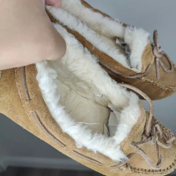 Ugg Dakota Chestnut Suede Sheepskin Slippers Moccasins