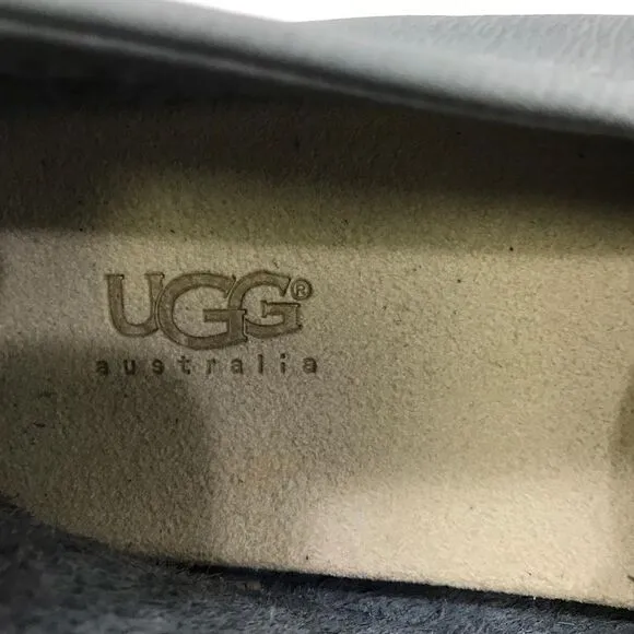 UGG Light Blue Suede Sheepskin Moccasins 7