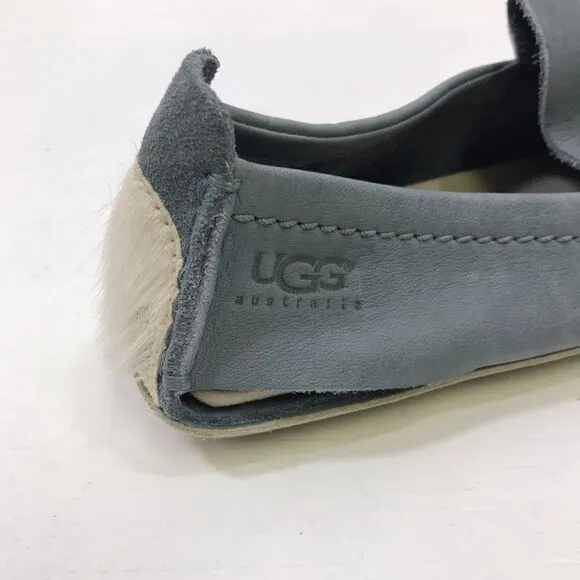 UGG Light Blue Suede Sheepskin Moccasins 7