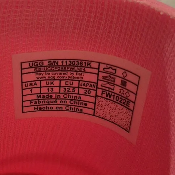 Uggs Youth Girls Rain Boots Size 1 Taffy Pink  Drizlita Tpe