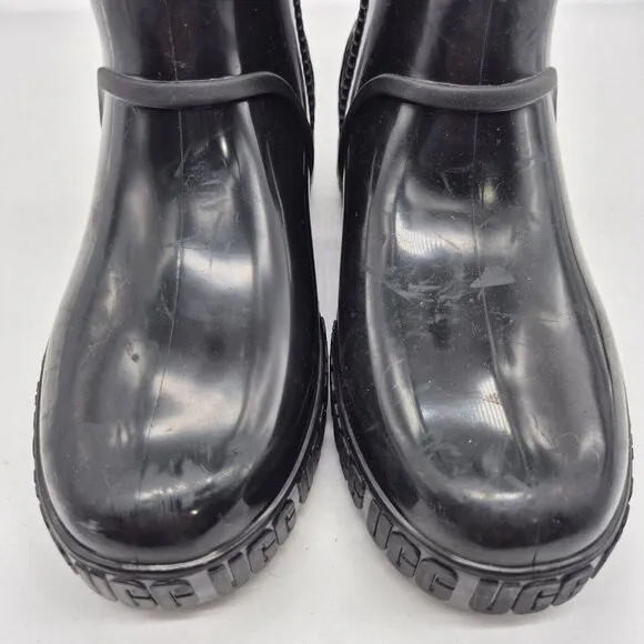 Uggs Youth Girls Rain Boots Size 3 Taffy Black  Drizlita Tpe