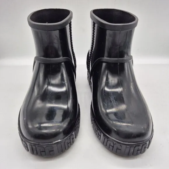 Uggs Youth Girls Rain Boots Size 3 Taffy Black  Drizlita Tpe