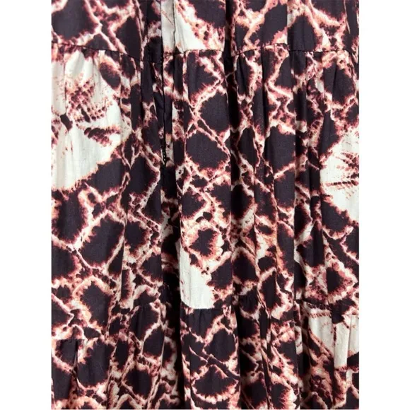 Ulla Johnson Eryn Cotton Dress in Henna Tie Strap Midi Batik 0