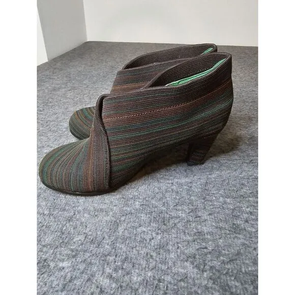 United Nude Fold Mid Green/Brown Ankle Heeled Booties Size 35 /‎ 5