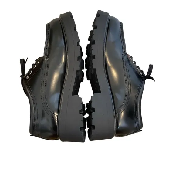 Vagabond Cosmo 2.0 Black Polished Leather Lace Up Loafer