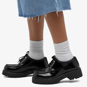 Vagabond Cosmo 2.0 Black Polished Leather Lace Up Loafer