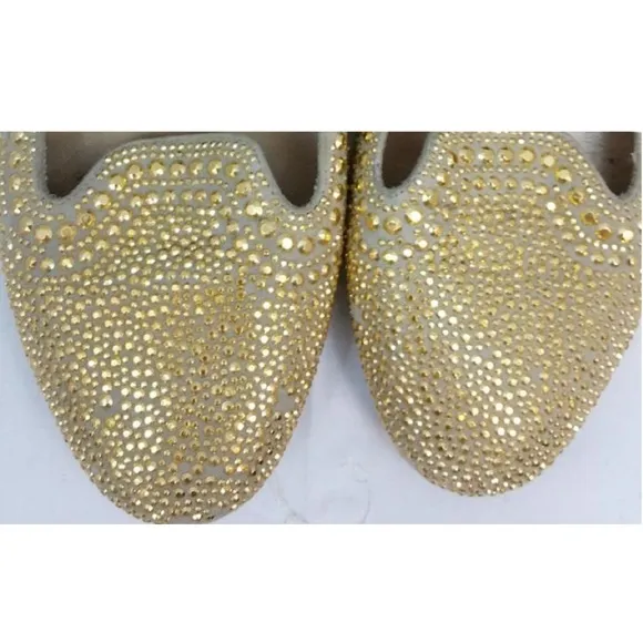 Valentino Garavani Gold Leather 38.5 Flats
