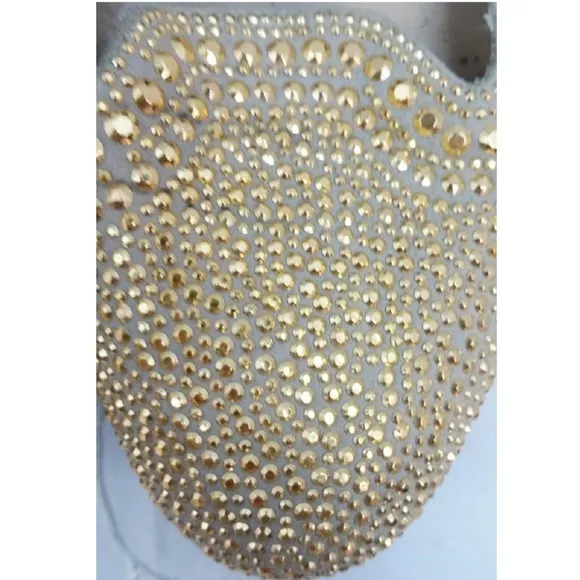 Valentino Garavani Gold Leather 38.5 Flats