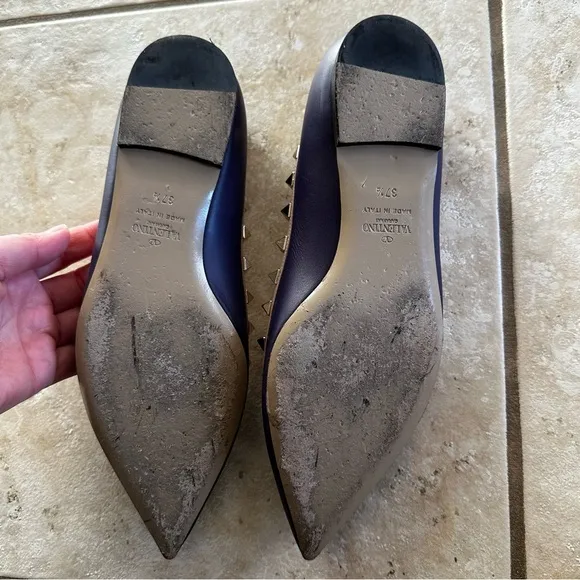 Valentino Garavani Rockstud leather flats 37.5