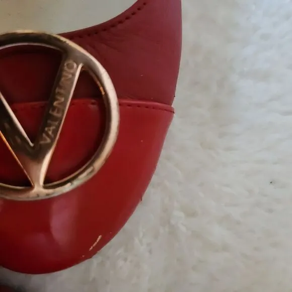 Valentino Red Leather Flats