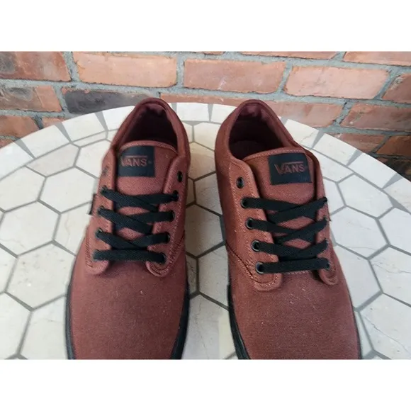 Vans Atwood Mixed Canvas Root Beer Brown Size 11.5 Men New Rare Skateboarding