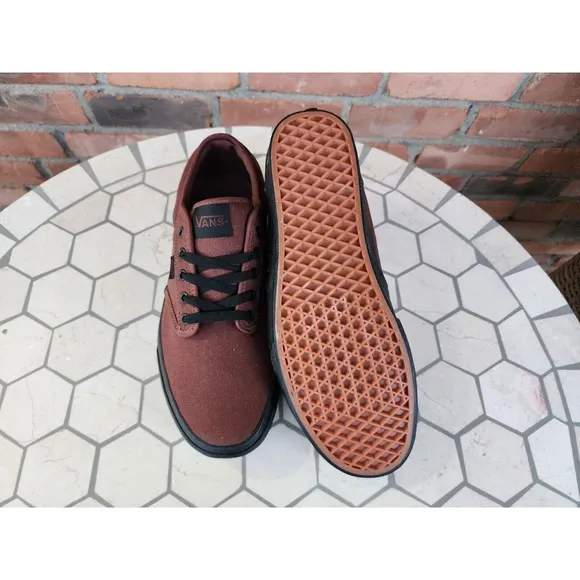Vans Atwood Mixed Canvas Root Beer Brown Size 11.5 Men New Rare Skateboarding