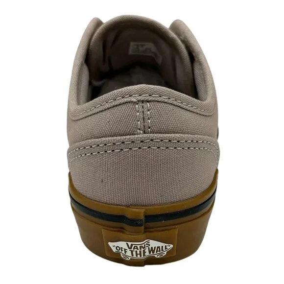 Vans Atwood Youth Boys Canvas Casual Shoes Size 2 Dark Beige Low Top Lace up