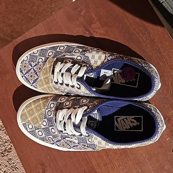 Vans authentic Patchwork Unisex sneakers tennis shoes size M6.5 /Wo'n 8