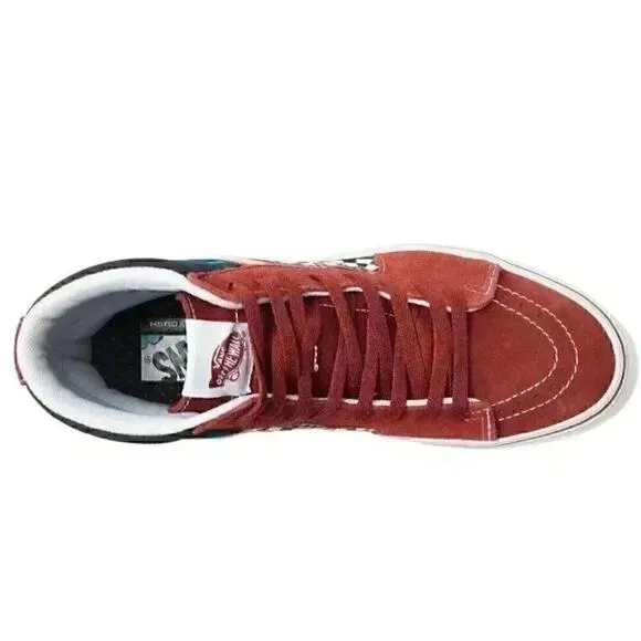 Vans Comfycush SK8 HI Fire Brick Canvas Skateboard Shoes Sz M 10.5 W 12 NIB