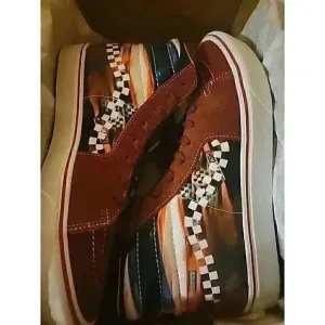 Vans Comfycush SK8 HI Fire Brick Canvas Skateboard Shoes Sz M 10.5 W 12 NIB