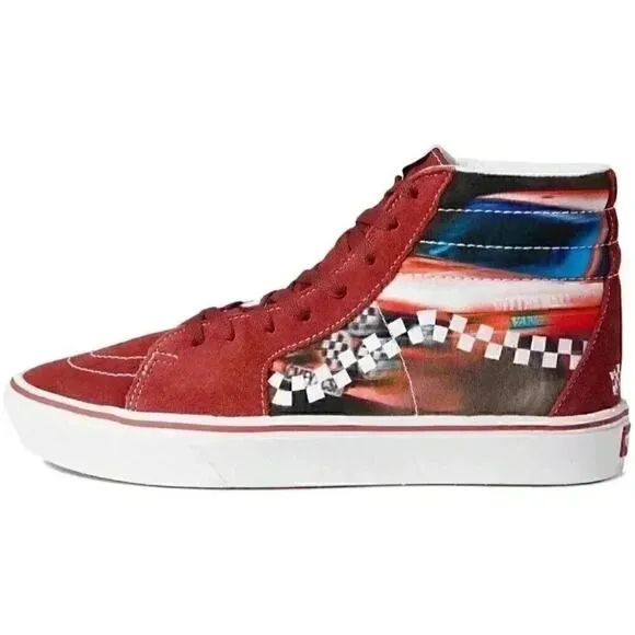 Vans Comfycush SK8 HI Fire Brick Canvas Skateboard Shoes Sz M 10.5 W 12 NIB