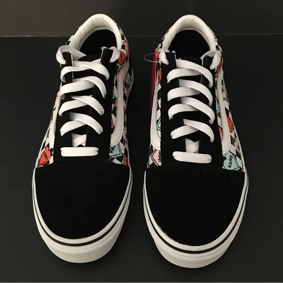 Vans Conversation Candy Hearts Skate Shoes Sneakers Low Top Suede Canvas